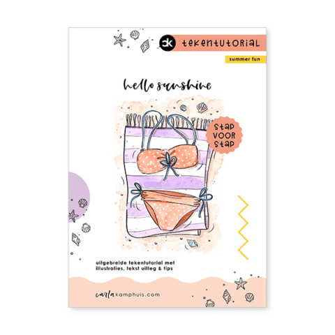 Tekentutorial PDF Zomer Hello Sunshine