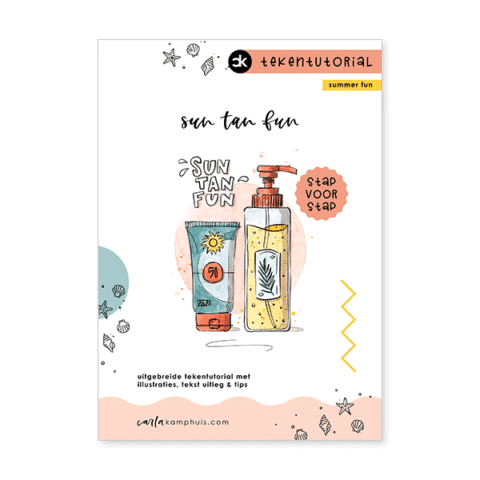 Tekentutorial PDF Zomer Sun Tan