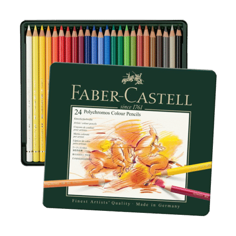 faber castell kleurpotloden polychromos 24 set kleuren