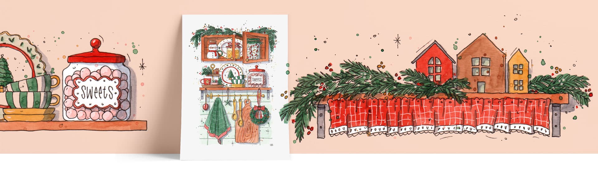 tekencursus aquarel kerst mooi workshop
