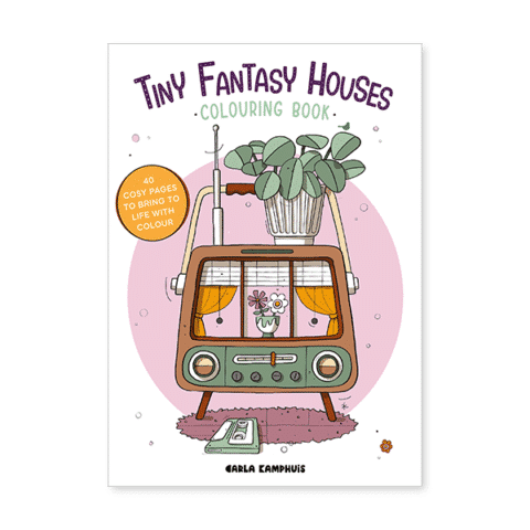 Mini fantasie huisjes kleurboek