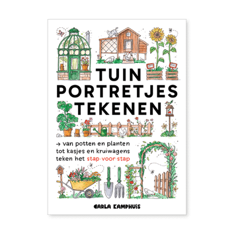Tekenboek Tuinportretjes tekenen Carla Kamphuis