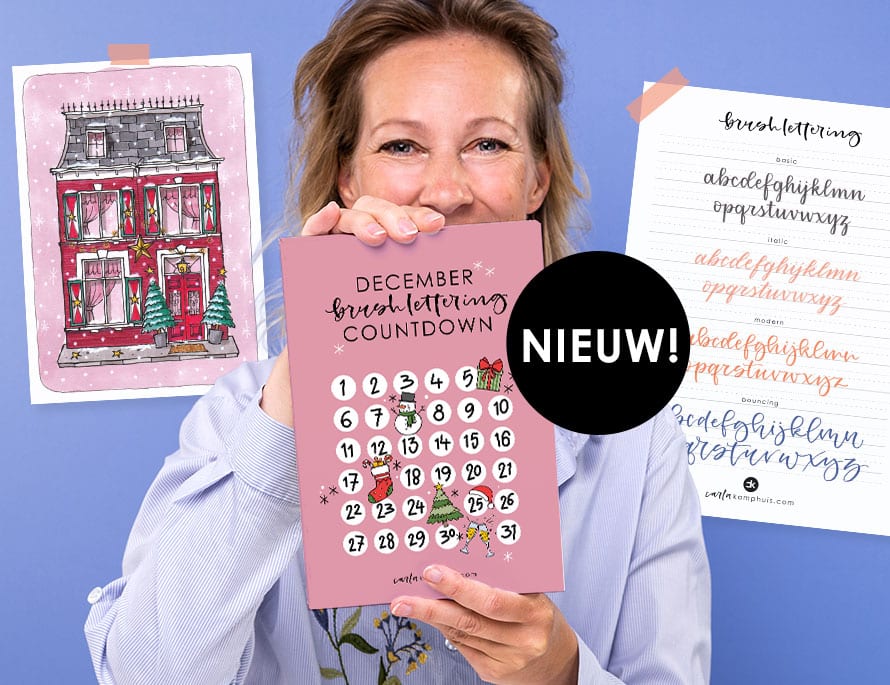 brushlettering cursus oefenen gratis